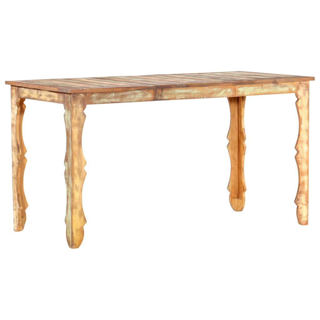 vidaXL ダイニングテーブル 140x70x76 cm 無垢の再生木材