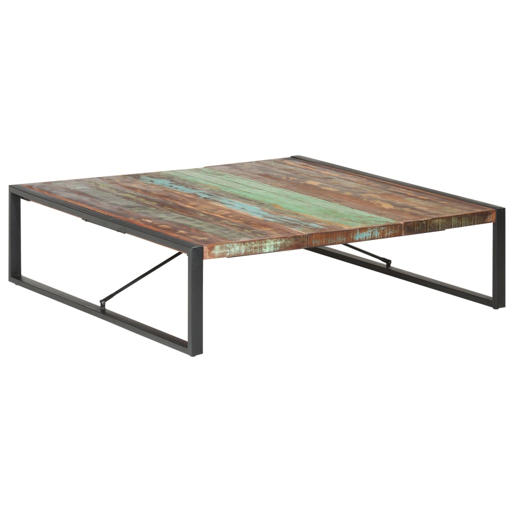 vidaXL コーヒーテーブル 140x140x40cm 無垢の再生木材