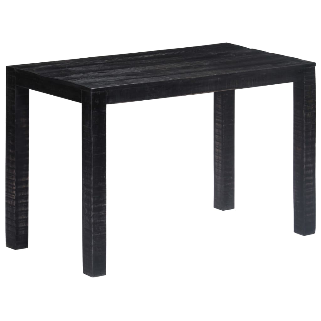 vidaXL ダイニングテーブル 118x60x76cm マンゴー無垢材 ブラック