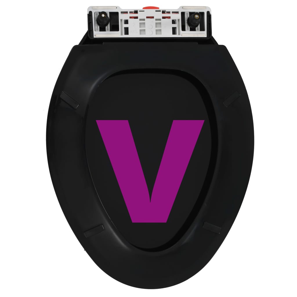 vidaXL ソフトクローズ式 便座 クイックリリース設計 ブラック