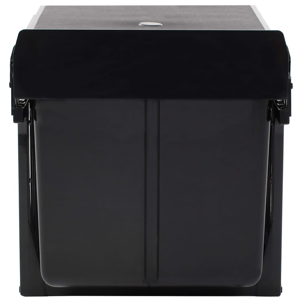 vidaXL キッチン食器棚引き出し式 リサイクルごみ箱 ソフトクローズ 48L