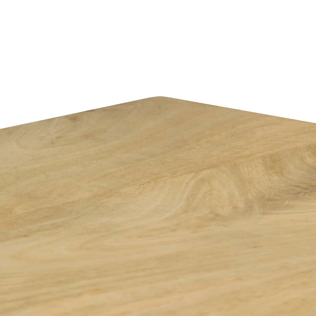 vidaXL ダイニングテーブル 115x55x76cm マンゴー無垢材＆スチール