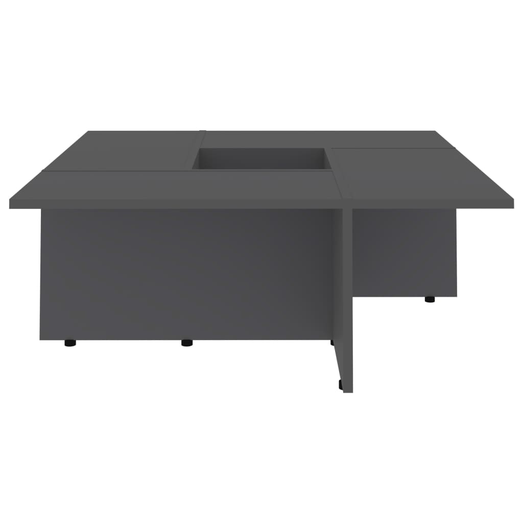 vidaXL コーヒーテーブル 灰色 79.5x79.5x30cm パーティクルボード