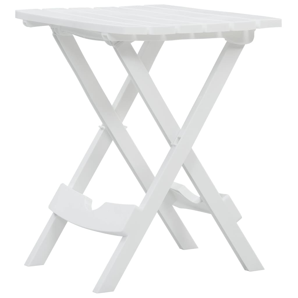 vidaXL 折りたたみガーデンテーブル ホワイト 44.5x38.5x50 cm
