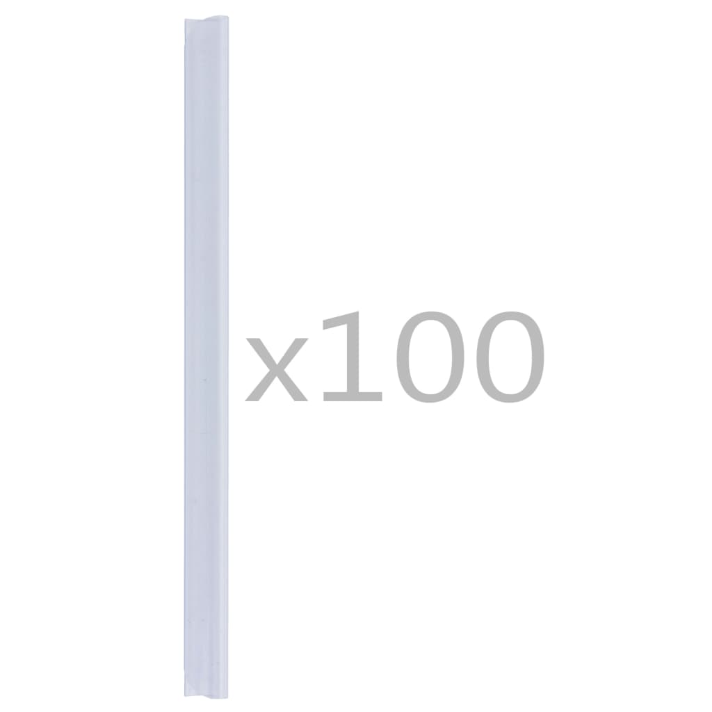 vidaXL フェンスストリップ クリップ 100点 PVC透明