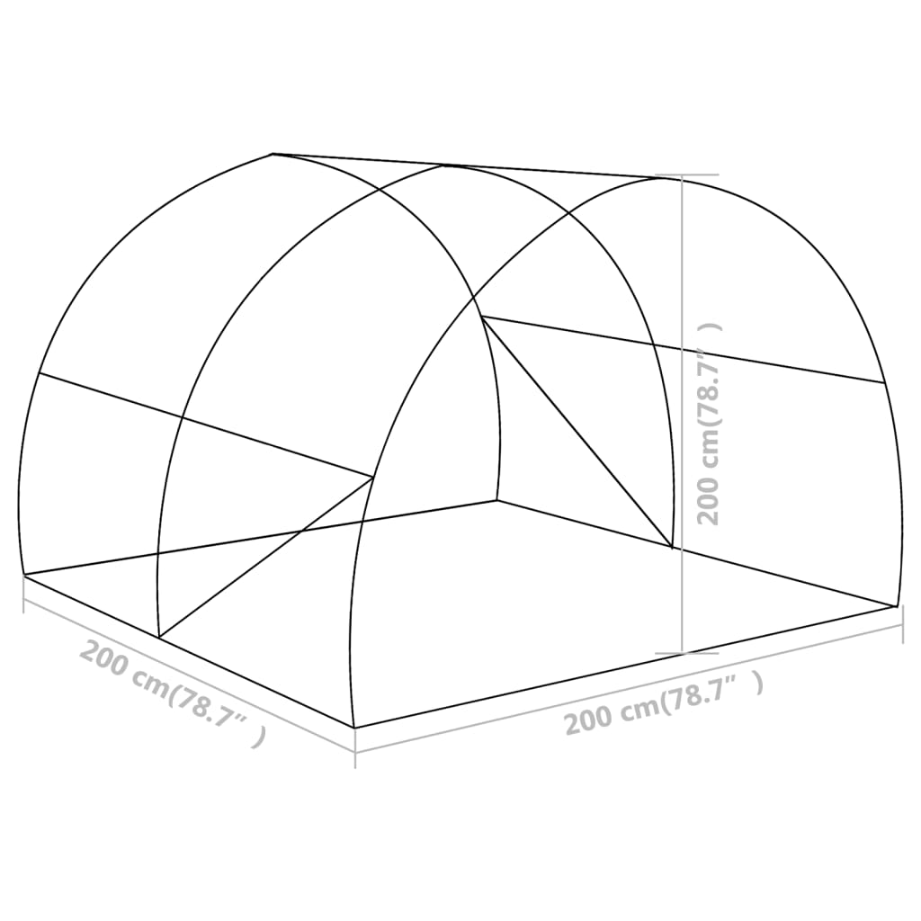 vidaXL 温室 4m² 2x2x2m