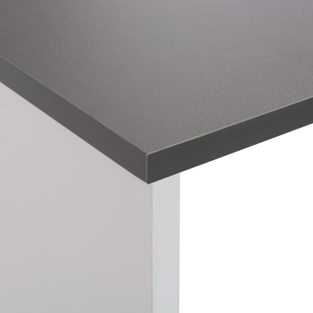 vidaXL バーテーブル テーブルトップ2点付き ホワイト＆グレー 130x40x120cm