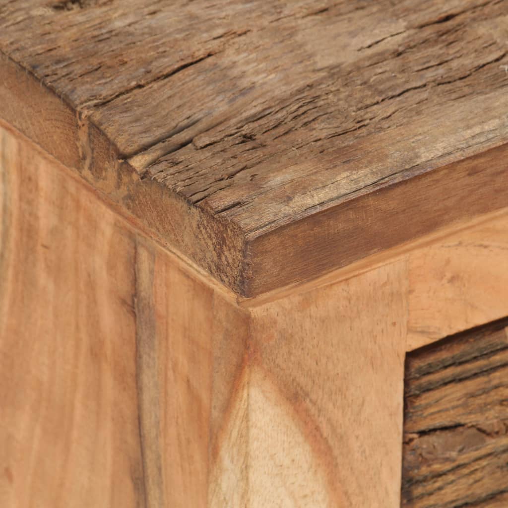 vidaXL サイドボード 60x33x75cm アカシア無垢材＆無垢の再生木材
