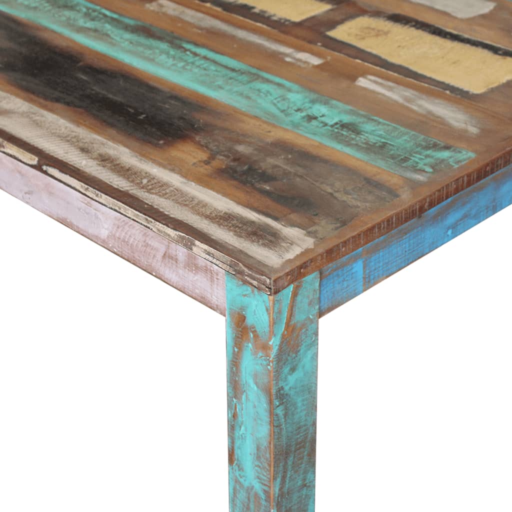 vidaXL ダイニングテーブル 無垢 再生木材 80x82x76cm