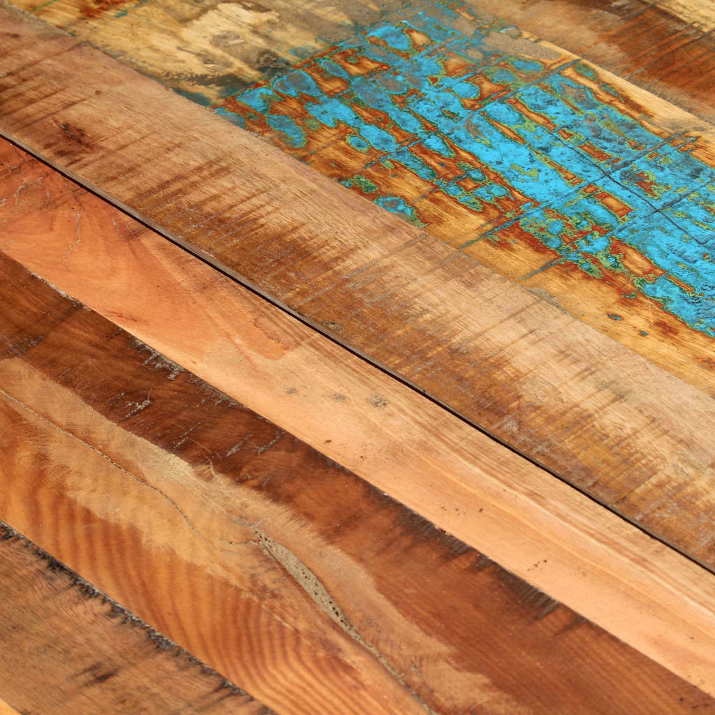 vidaXL ダイニングテーブル 118x60x76cm 無垢の再生木材