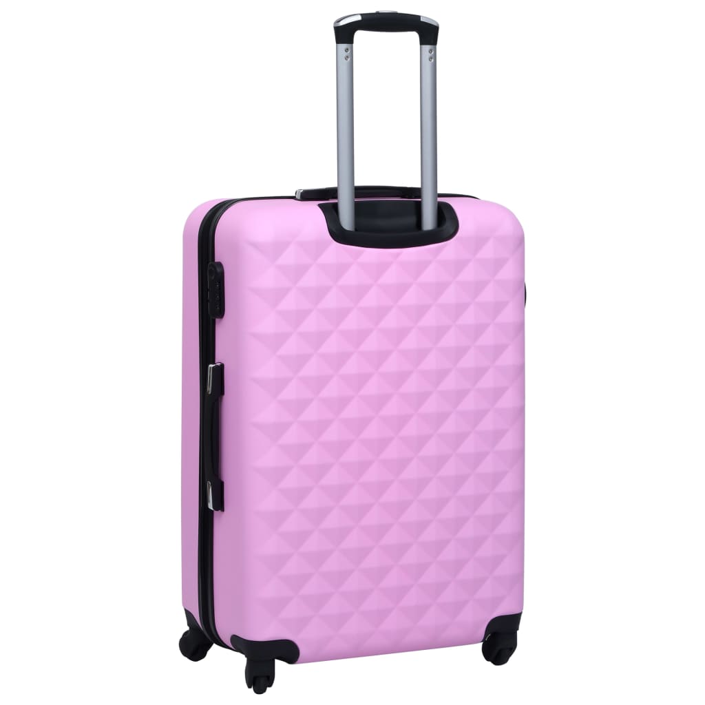 vidaXL ハードスーツケース2点セット ピンク ABS製