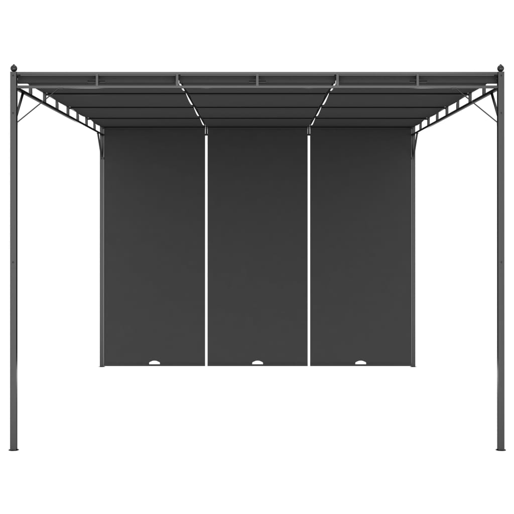 vidaXL ガーデンガゼボ サイドカーテン付き 3x3x2.25m クリーム