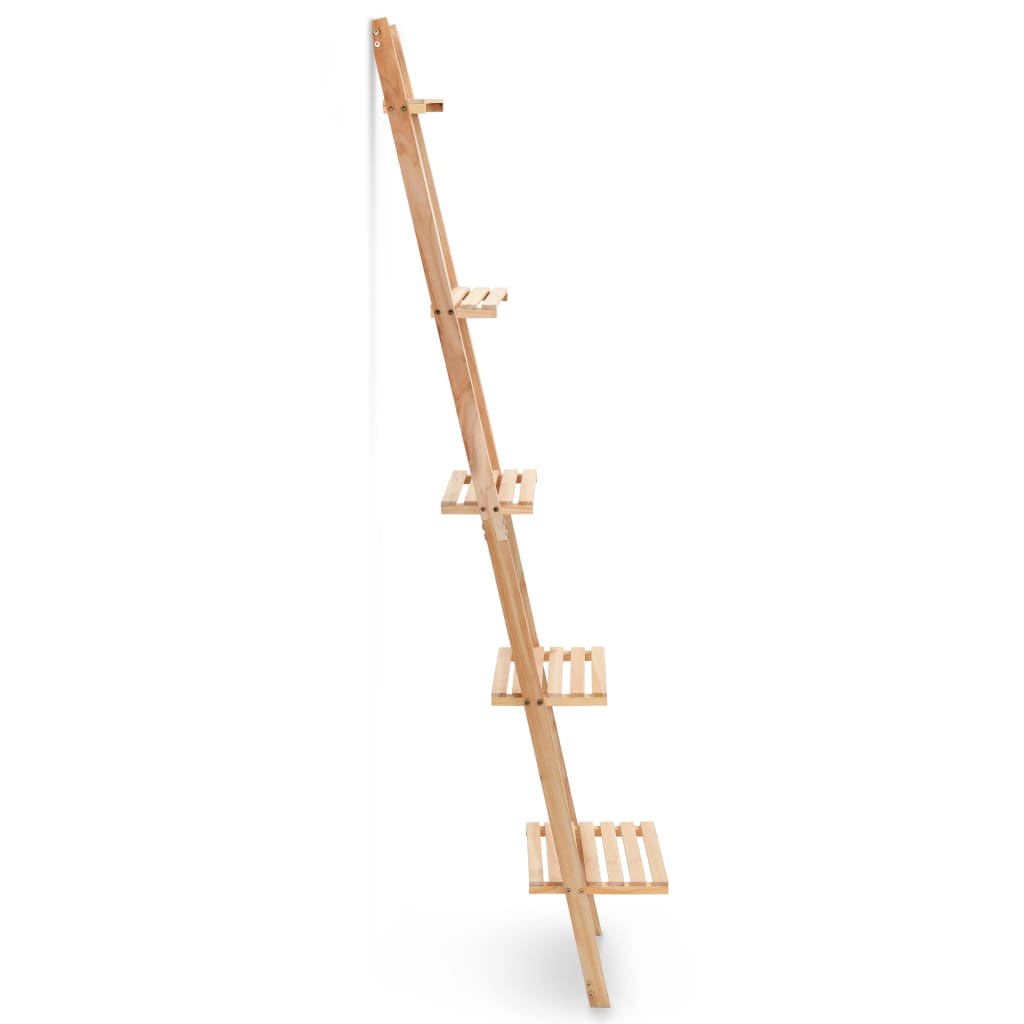 vidaXL はしご型ウォールシェルフ 杉製 41.5x30x176cm