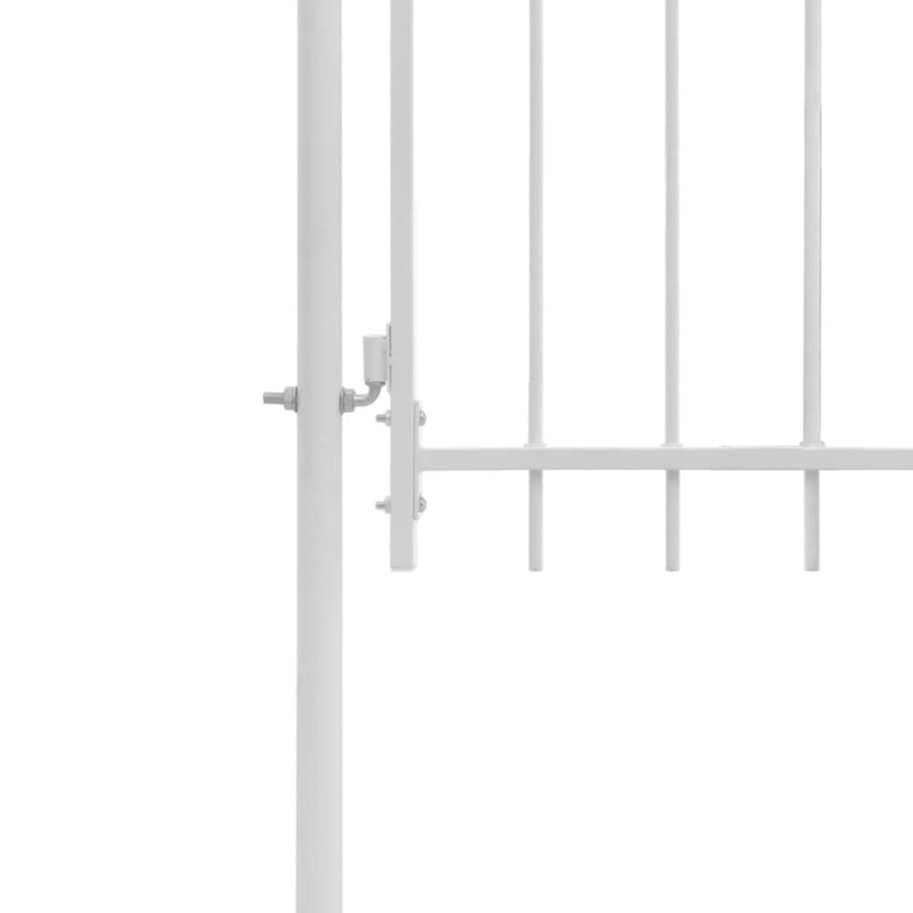vidaXL ガーデンゲート スチール製 1x2 m ホワイト