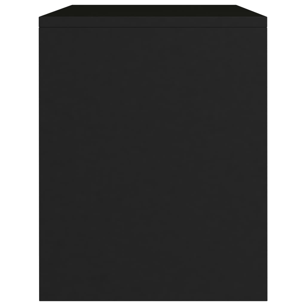 vidaXL ベッドサイドキャビネット 黒色 40x30x40cm パーティクルボード