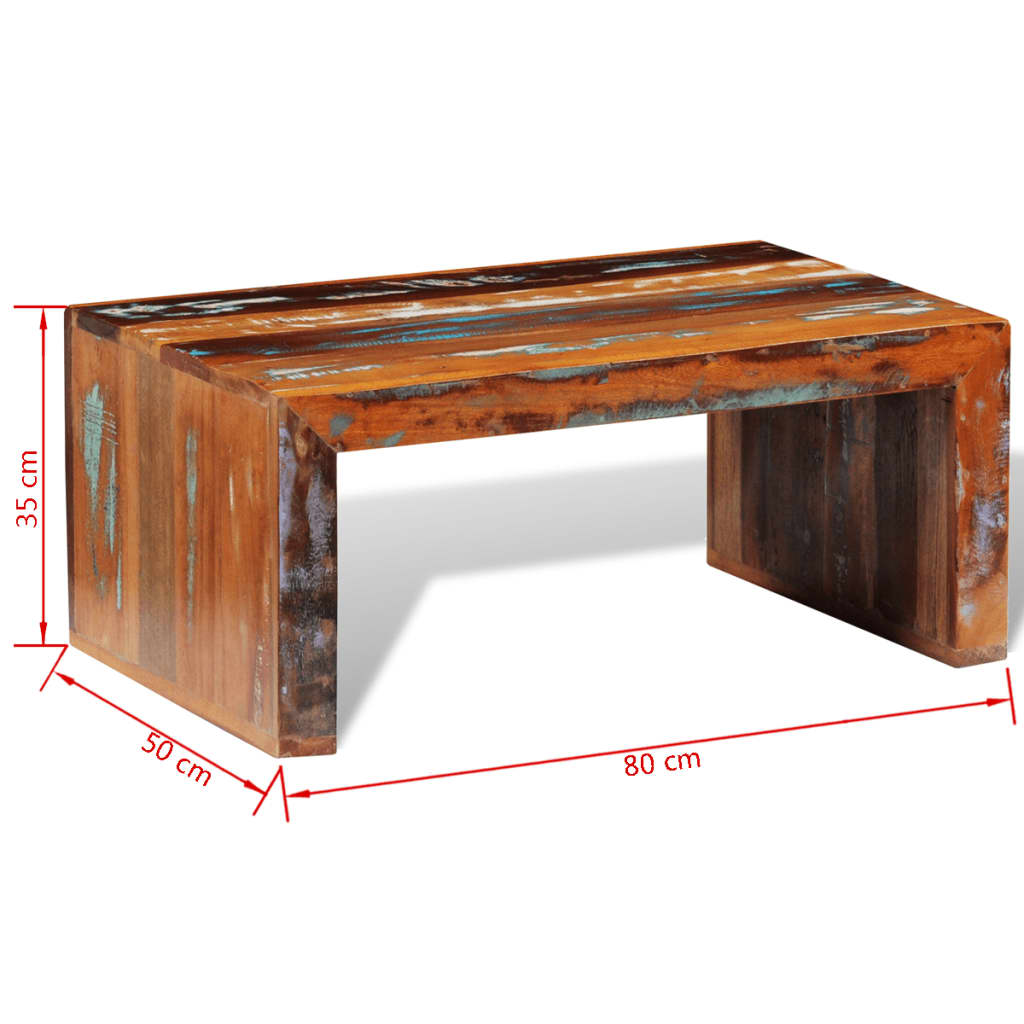 vidaXL コーヒーテーブル 再生木材