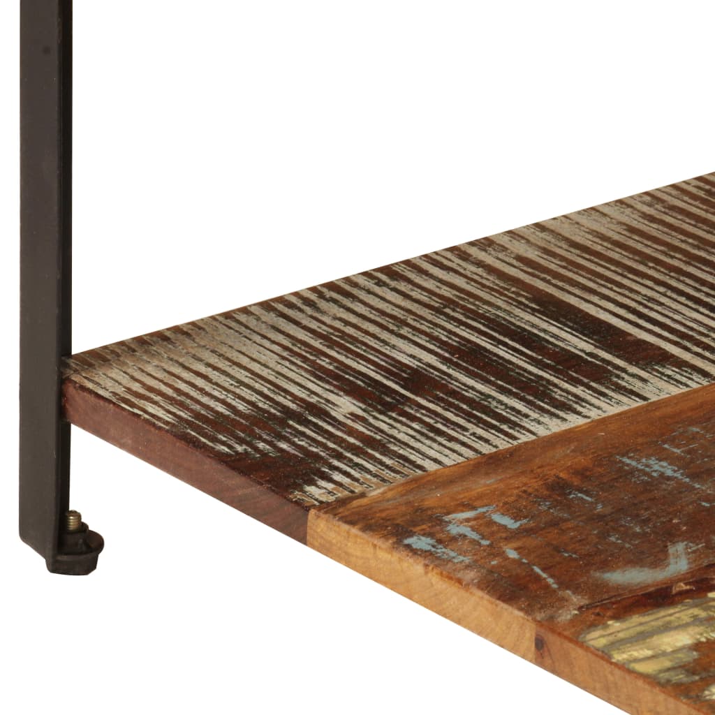 vidaXL コーヒーテーブル 棚付き 100x60x35cm 無垢の再生木材