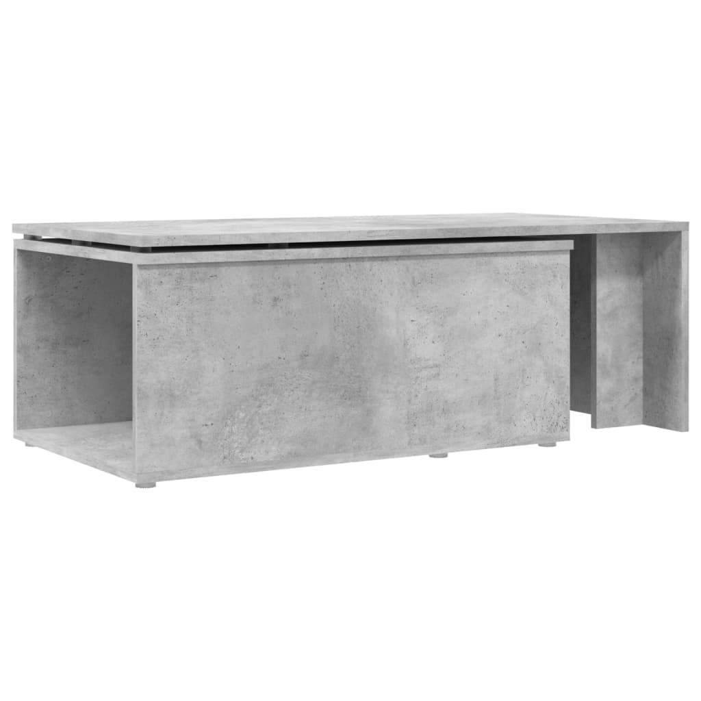 vidaXL コーヒーテーブル コンクリートグレー 150x50x35cm パーティクルボード