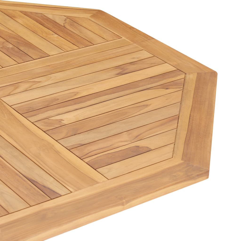 vidaXL 折りたたみ式ガーデンテーブル 120x120x75cm チーク無垢材