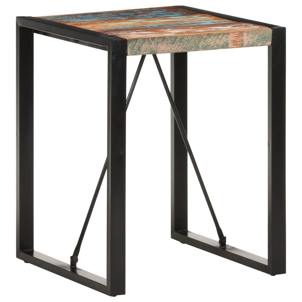 vidaXL ダイニングテーブル 60x60x75cm 無垢の再生木材