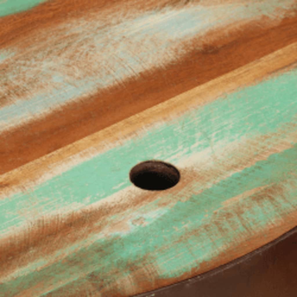 vidaXL コーヒーテーブルセット ボウル型 2点 無垢の再生木材