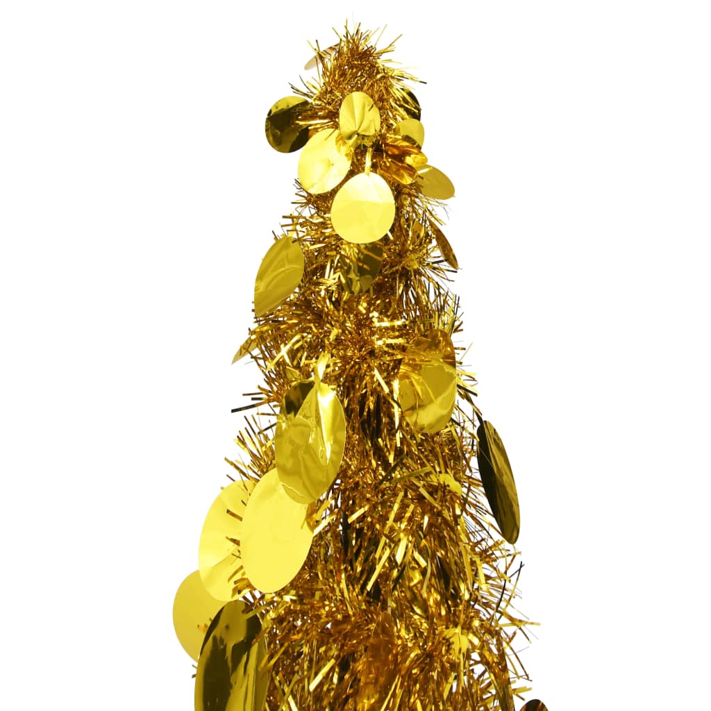 vidaXL ポップアップ 人工クリスマスツリー ゴールド 150cm PET製