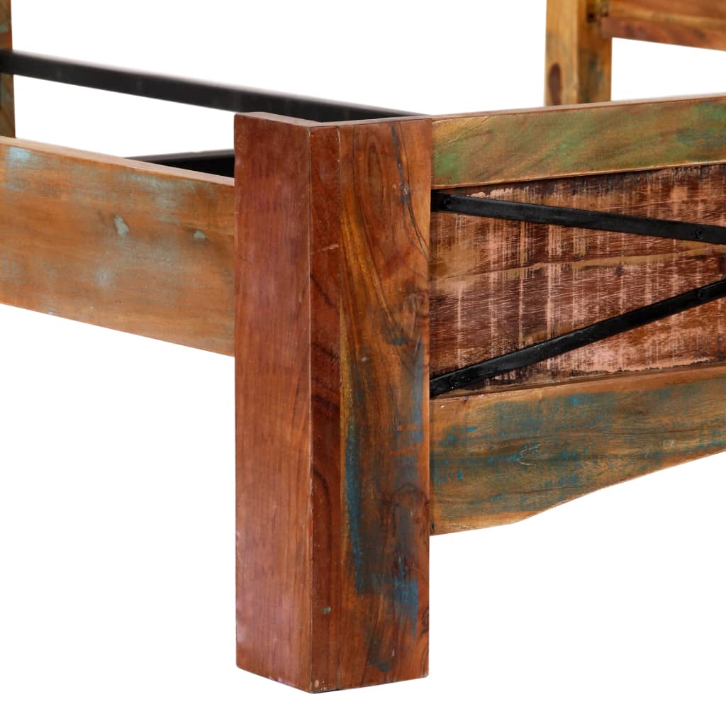 vidaXL ベッドフレーム 無垢の再生木材 180x200cm