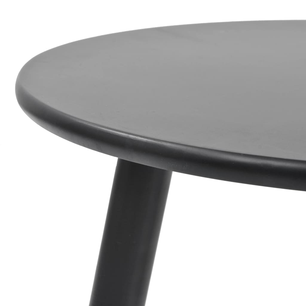 vidaXL サイドテーブル 2点セット パイン無垢材 ブラック