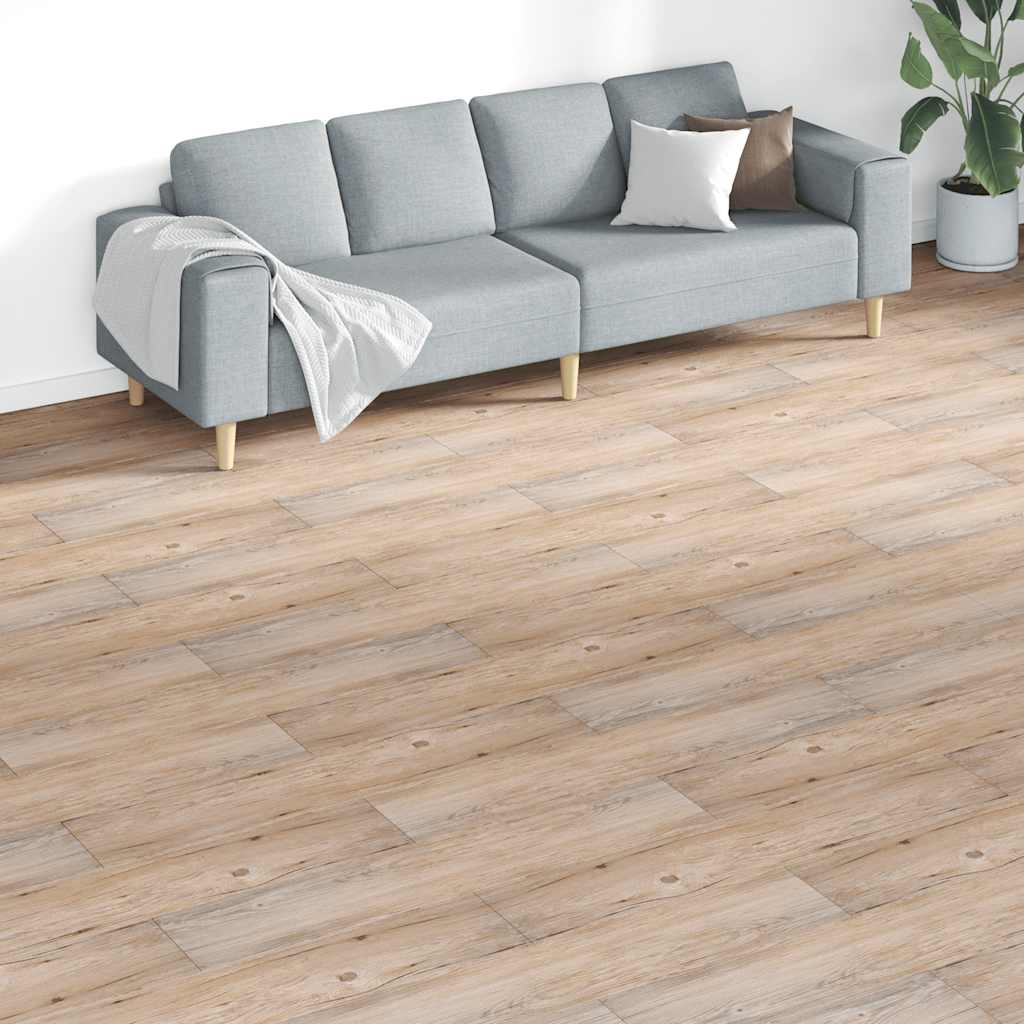 vidaXL 接着無し PVC フローリング板 5.26m² 2mm オークブラウン | vidaXL.jp