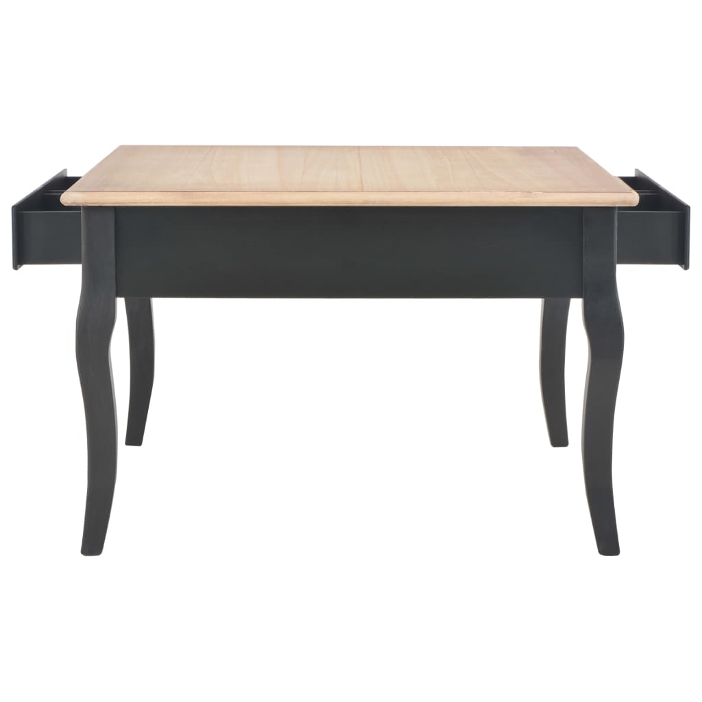 vidaXL コーヒーテーブル ブラック 80x80x50cm 木製