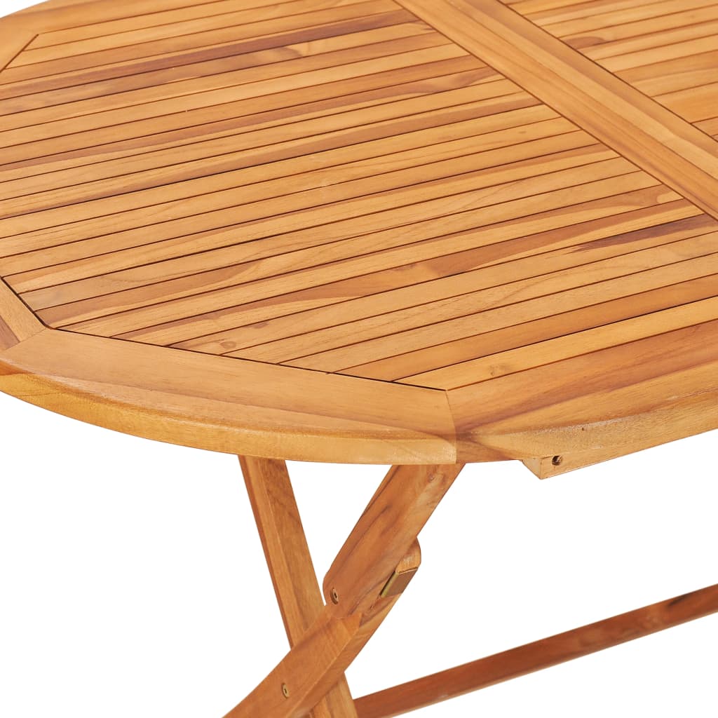vidaXL 折りたたみ式ガーデンテーブル 160x80x75cm チーク無垢材