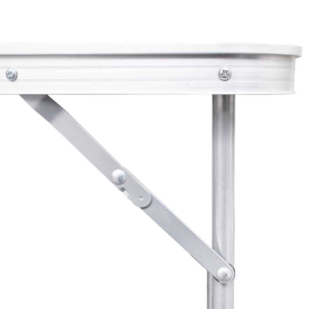 vidaXL 折りたたみキャンプテーブル 高さ調節可能 アルミ製 120x60cm