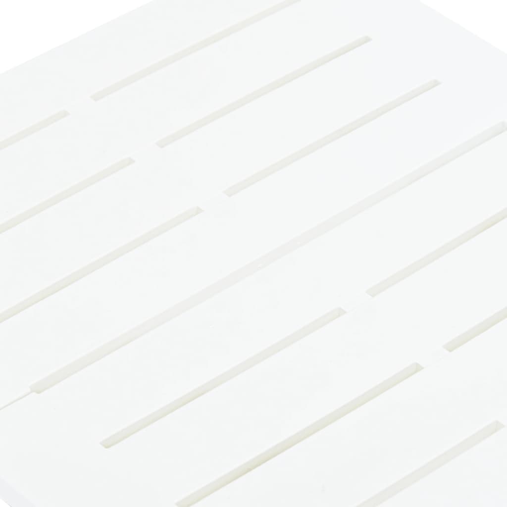vidaXL 折りたたみガーデンテーブル ホワイト 45x43x50cm プラスチック製