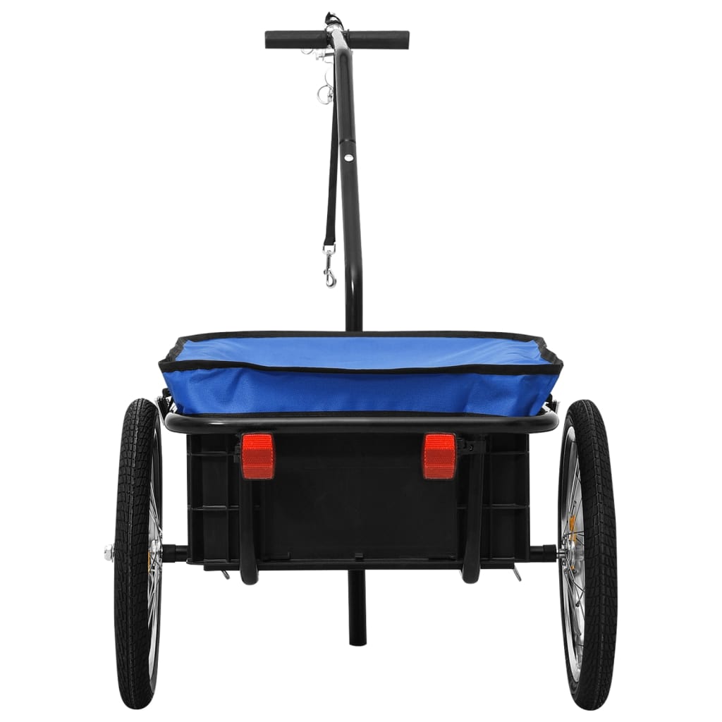 vidaXL 自転車用トレーラー/ハンドワゴン155x60x83 cm スチール製 ブルー