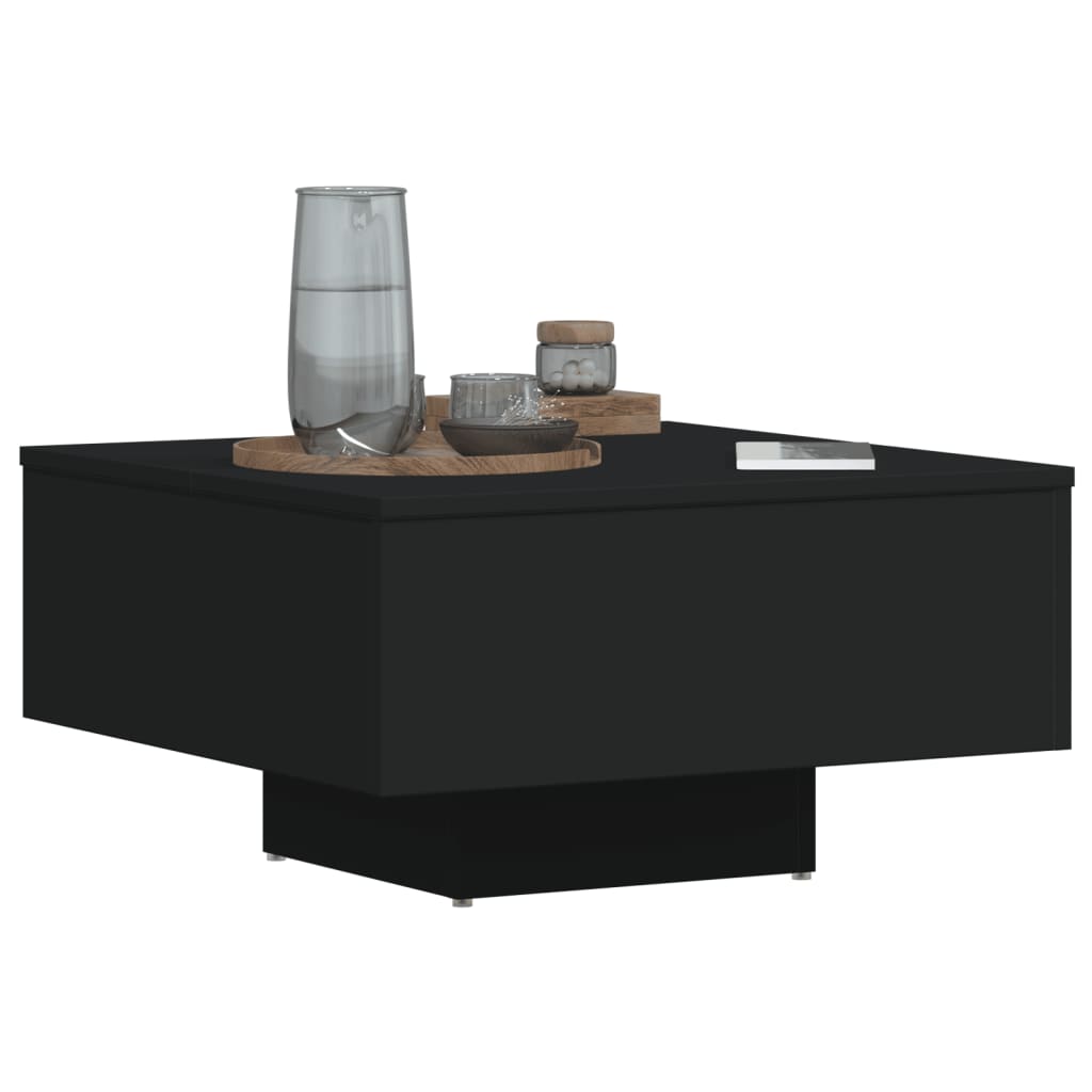 vidaXL コーヒーテーブル ブラック 60x60x31.5 cm エンジニアリングウッド