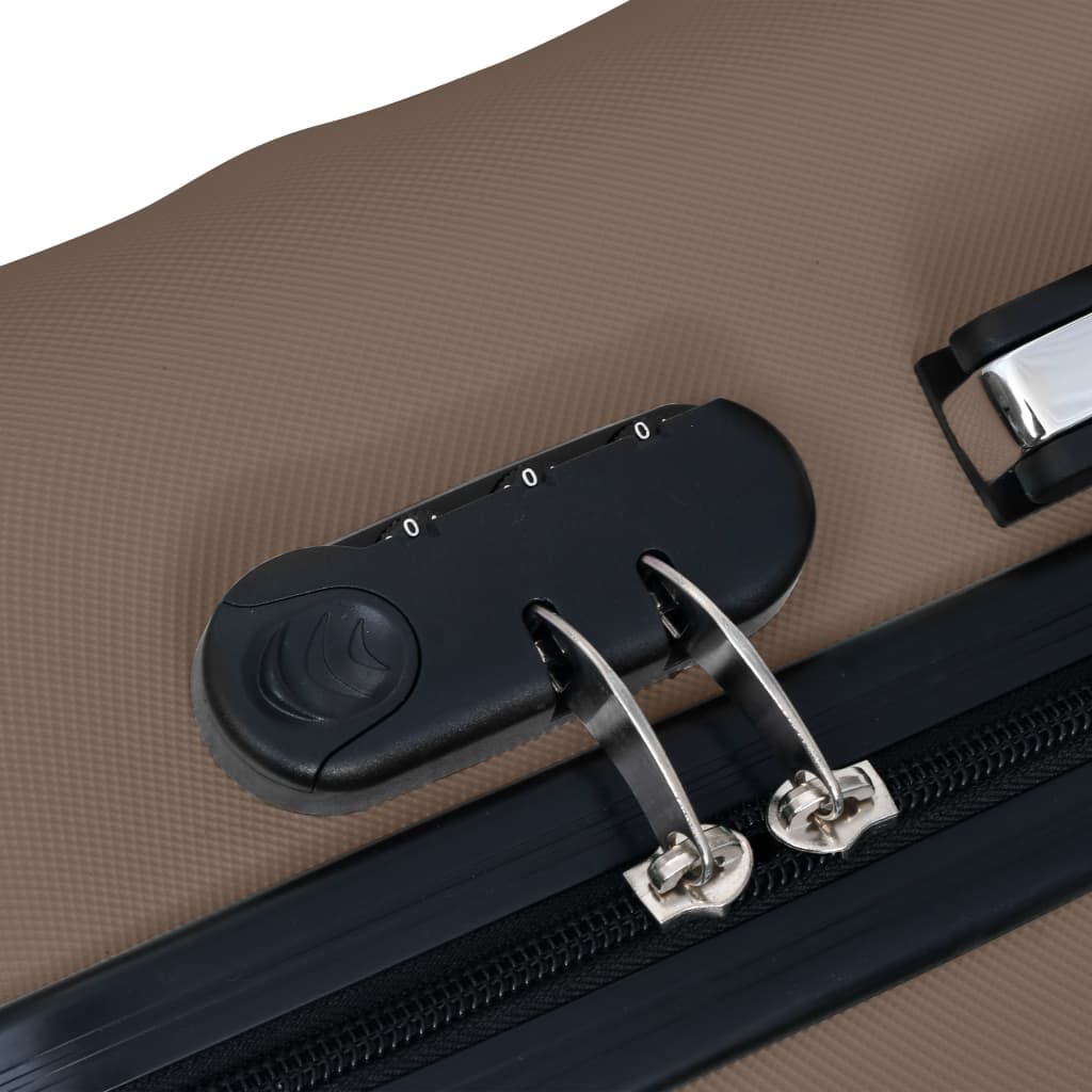 vidaXL ハードスーツケース2点セット ブラウン ABS製