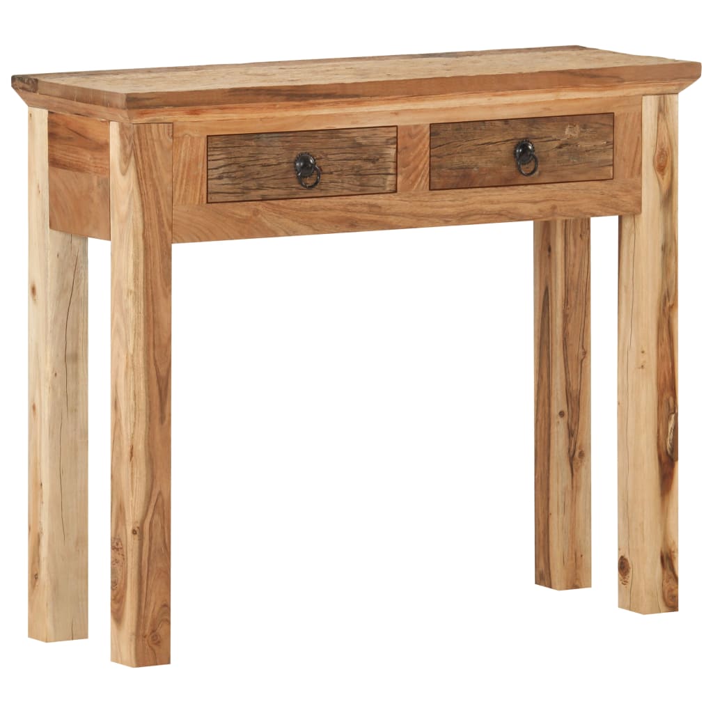 vidaXL コンソールテーブル 90.5x30x75cm アカシア無垢材＆無垢の再生木材