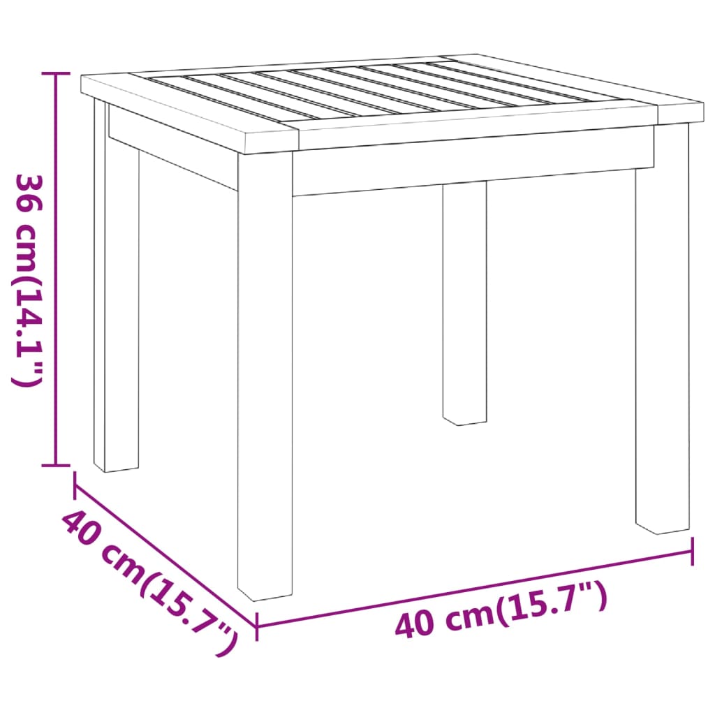 vidaXL コーヒーテーブル 40x40x36 cm アカシア無垢材