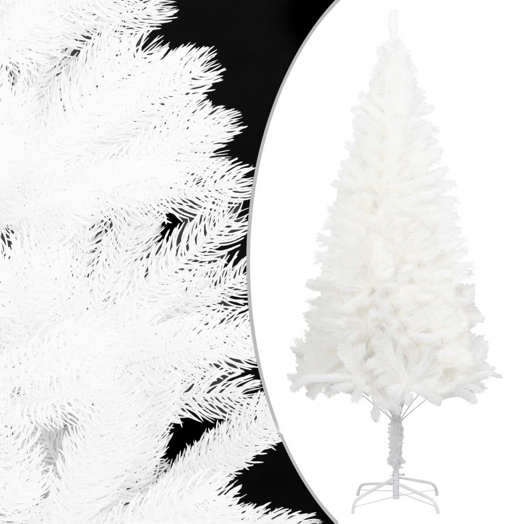 vidaXL 人工クリスマスツリー 本物そっくり 針葉付き 210cm ホワイト