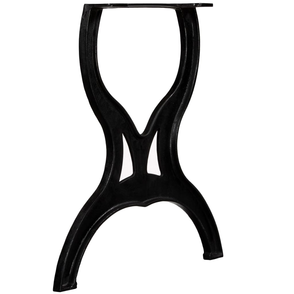 vidaXL ダイニングテーブル脚 2点 X型フレーム 鋳鉄製