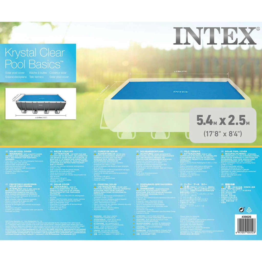 INTEX Intex ソーラープールカバー 長方形 549x274cm 29026