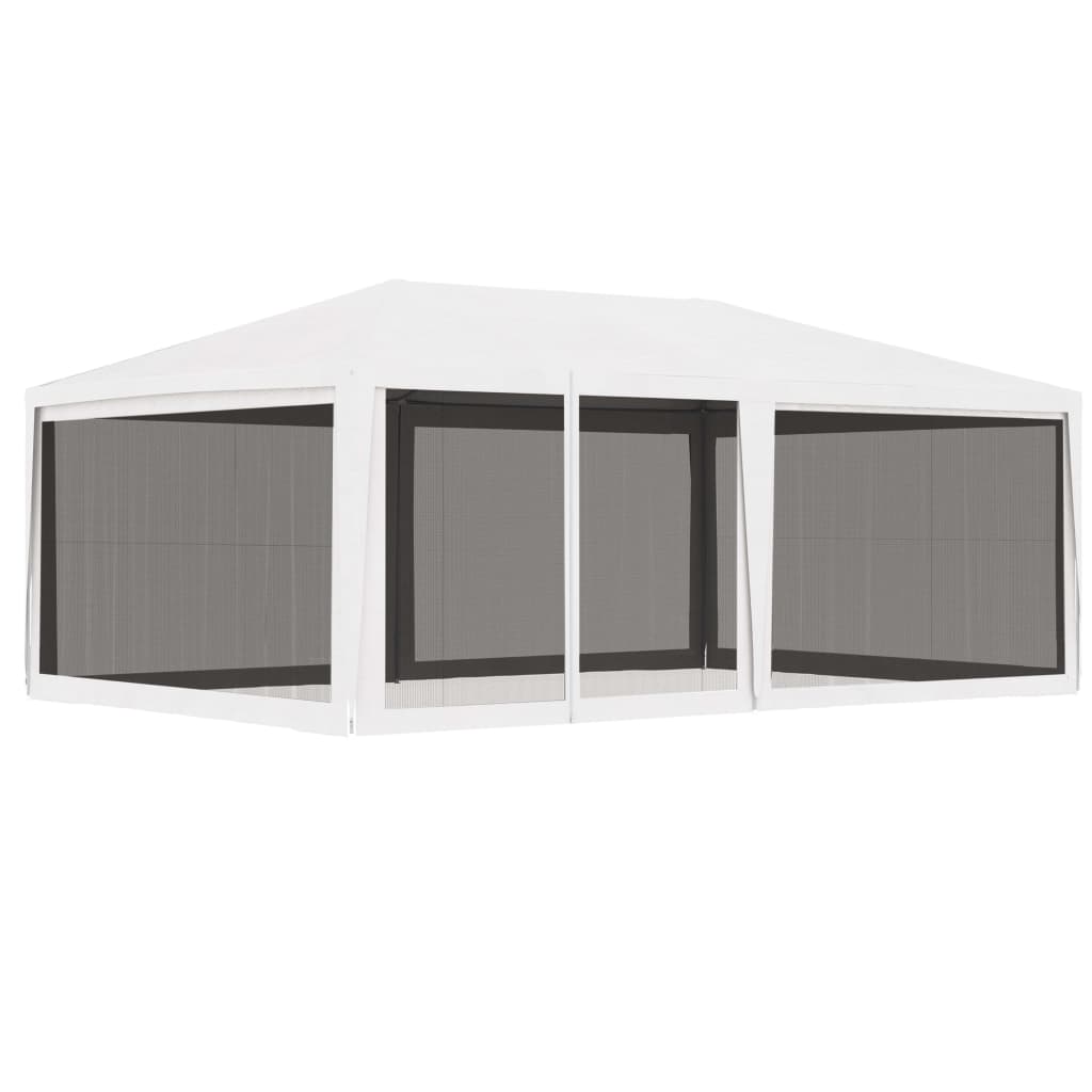 vidaXL パーティーテント メッシュサイドウォール4枚付き 4x6m