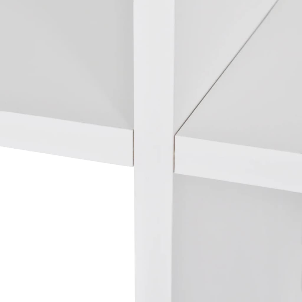 vidaXL 階段型 本棚/ディスプレイシェルフ 107cm ホワイト