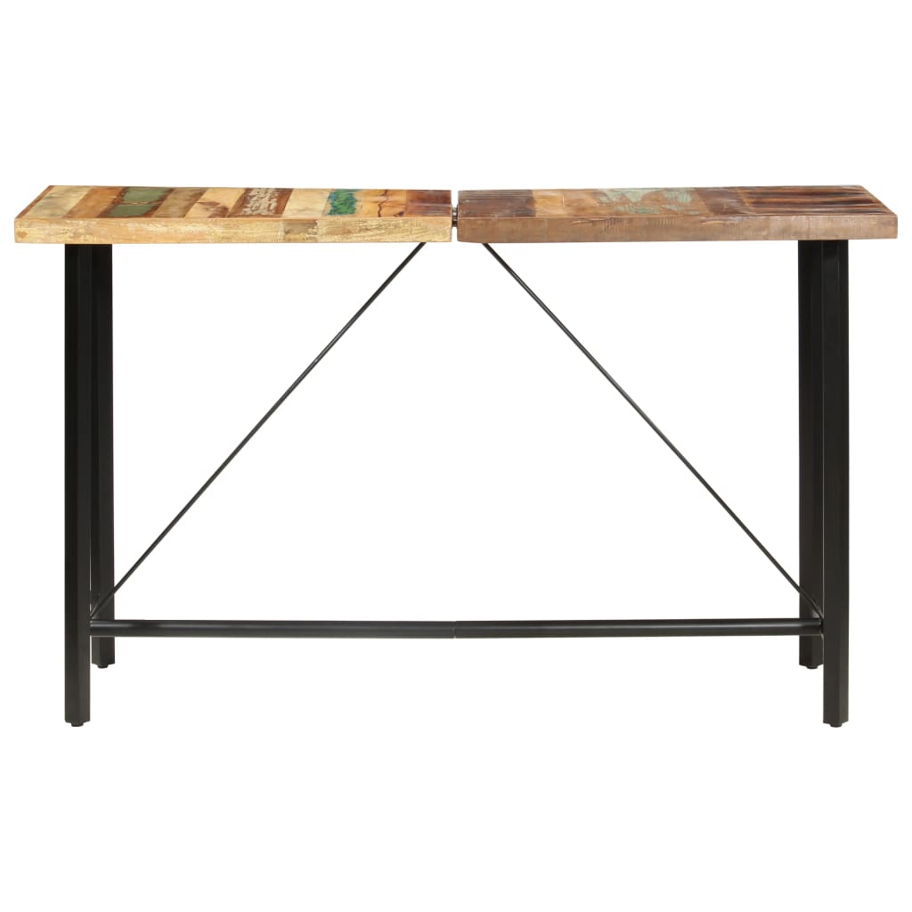 vidaXL バーテーブル 180x70x107cm 無垢の再生木材