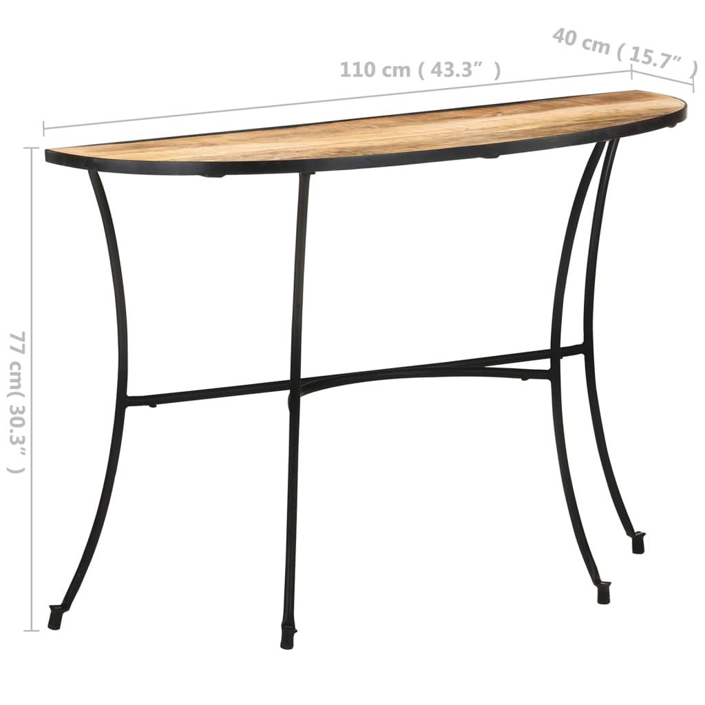 vidaXL サイドテーブル 110x40x77cm マンゴー無垢材