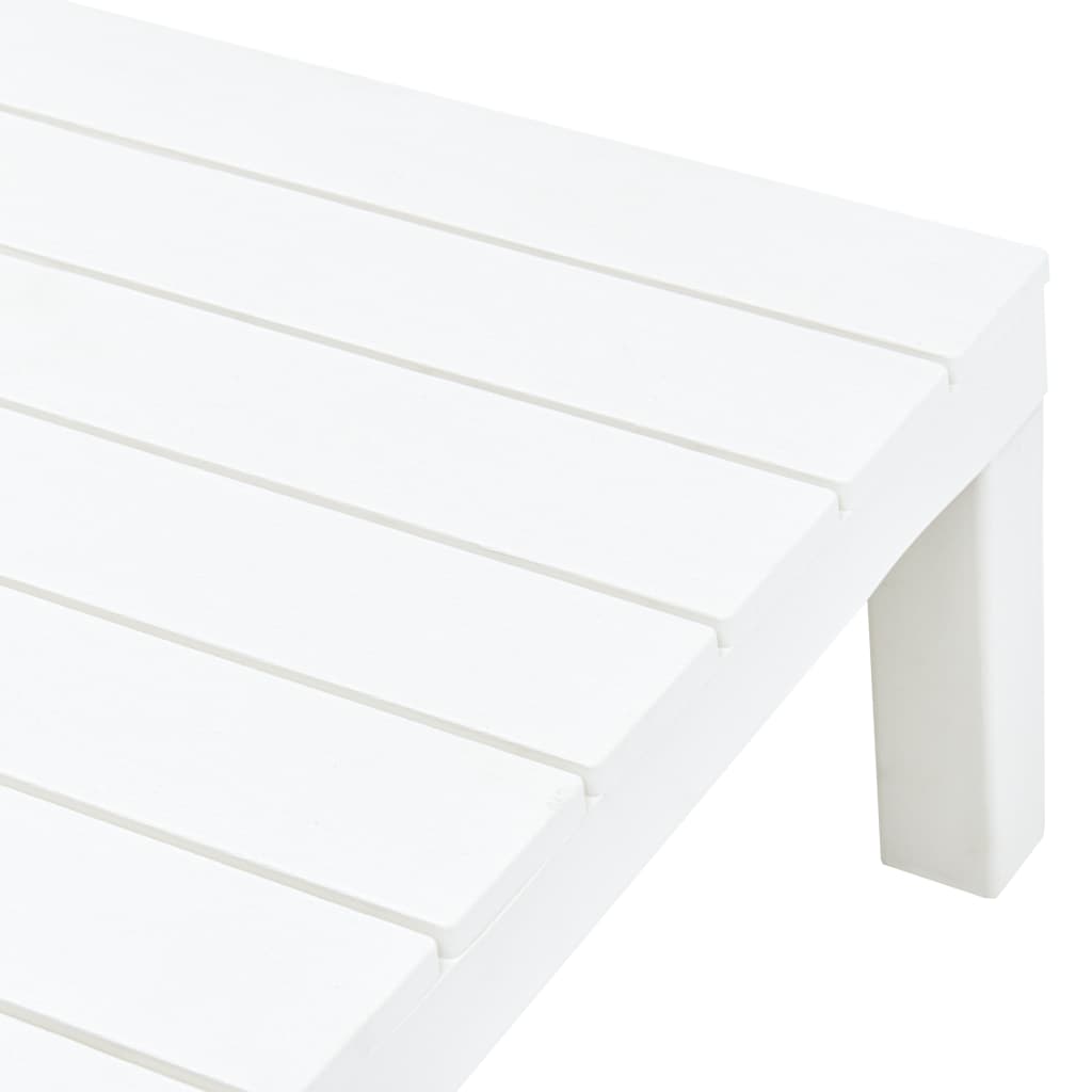 vidaXL ガーデンテーブル 78 x 78 x 31 cm プラスチック製 ホワイト