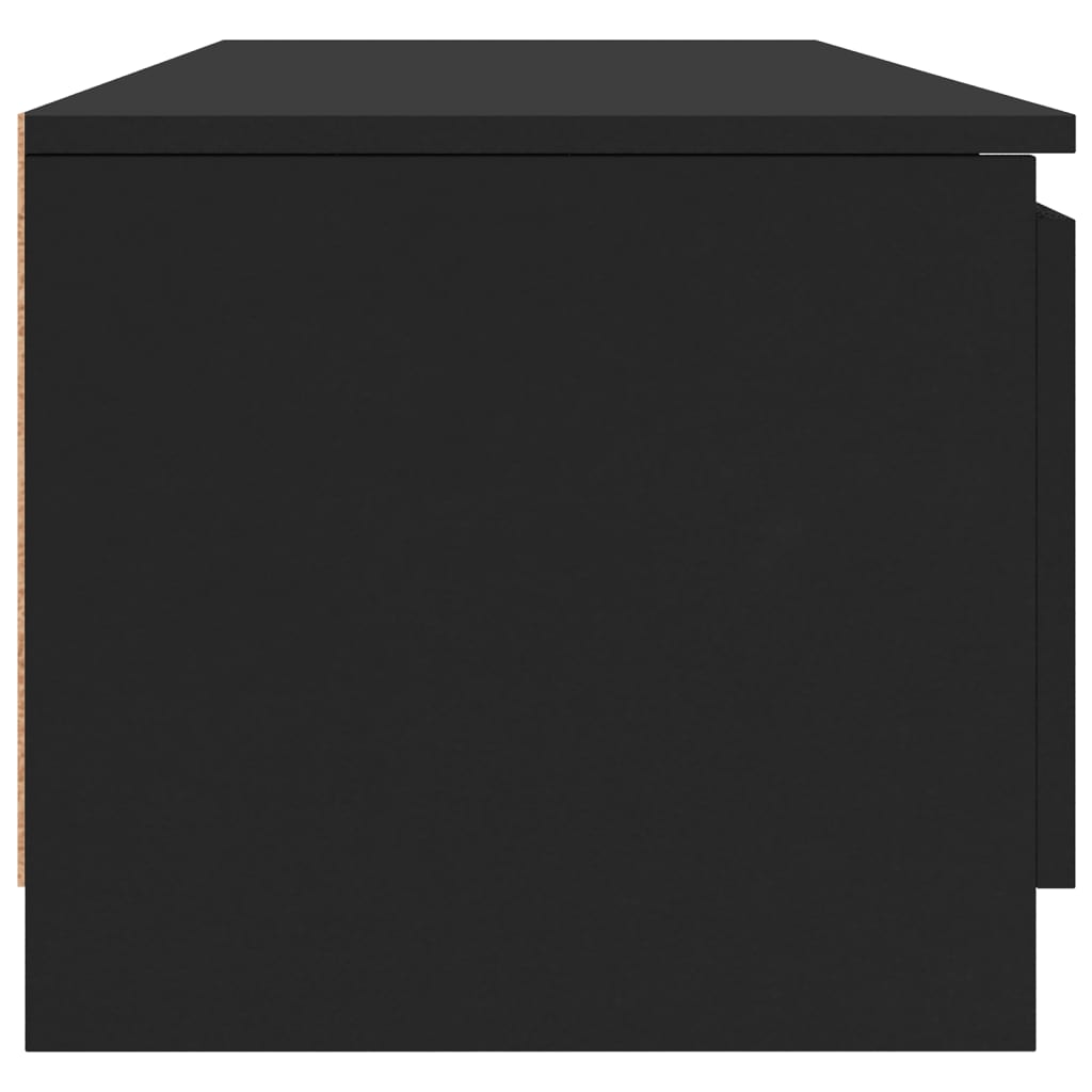 vidaXL TVキャビネット ブラック 140x40x35.5cm パーティクルボード
