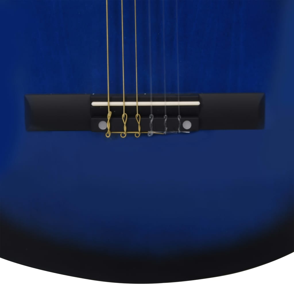 vidaXL ウェスタン アコースティック カッタウェイギター イコライザー＆弦6本付き ブルー