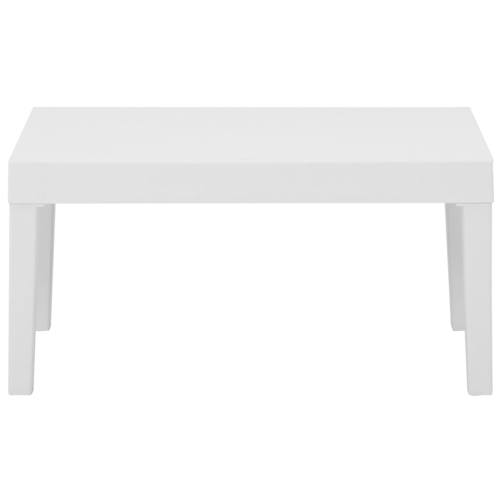 vidaXL ガーデンラウンジテーブル プラスチック製 ホワイト