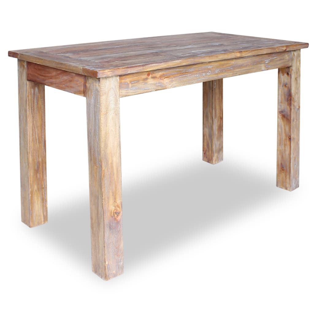 vidaXL ダイニングテーブル 無垢の再生木材 120x60x77cm